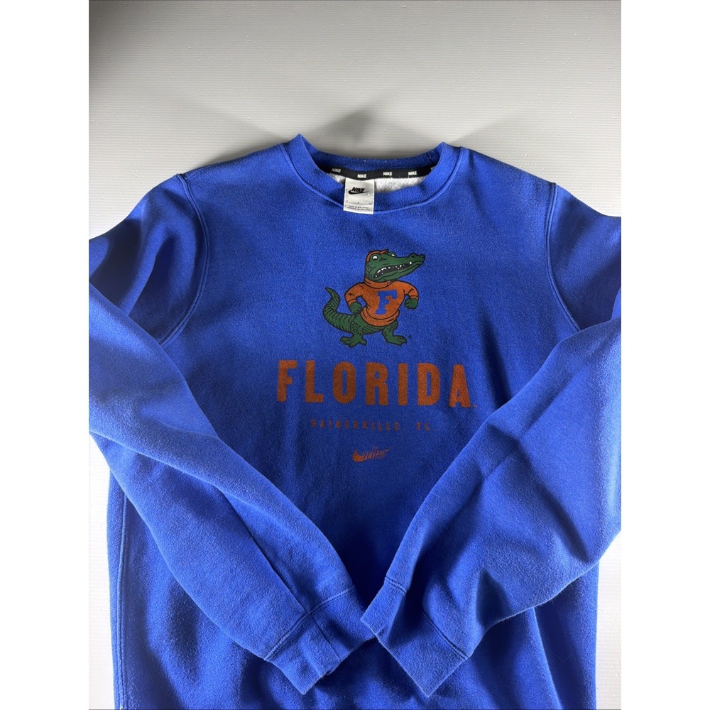Nike Florida Gators Sweatshirt Men's Small Blue Albert Gator Crewneck NCAA